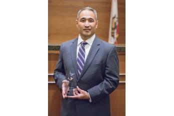 Mark Cumba with Edward D. Ohlbaum Professionalism Award
