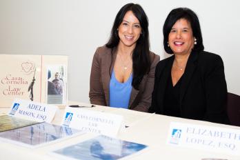 Adela Mason and Elizabeth Lopez with Casa Cornelia Law Center