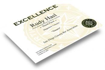Dean Hasl Press Club Award