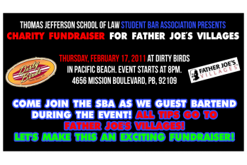SBA Fundraiser at Dirty Birds in PB