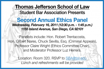 SBA Ethics Panel, February 16, 2011