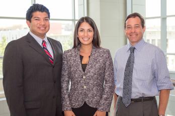 Tom Jarboe 3L and Jermina Landstrom 3L with Professor Steve Berenson