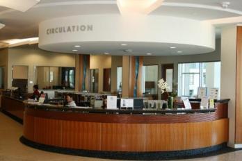 Fourth Floor TJSL Library Circulation Desk